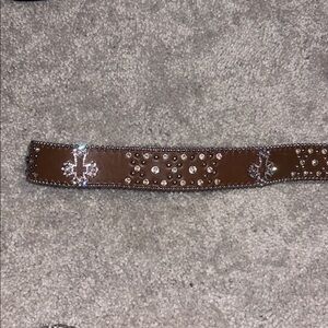SHEIN Brown Belt with Silver Accents